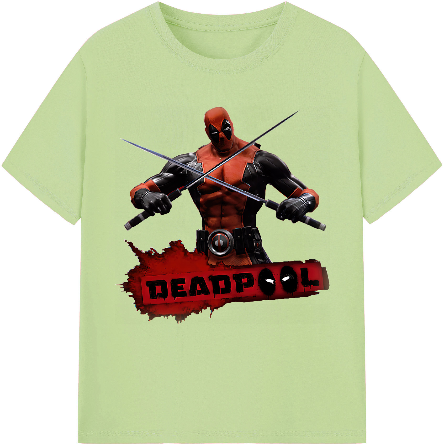 （画像用） Deadpool デッドプール 綿100％半袖Tシャツ（フロントプリント）